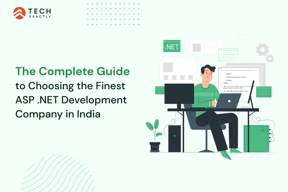 A ASP net development company in India employee working on a laptop