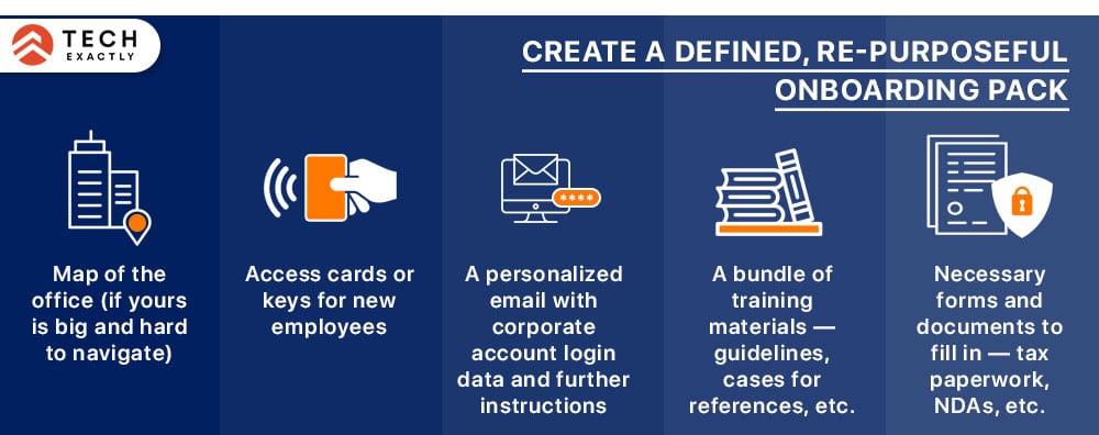 Create a defined, re-purposeful onboarding pack