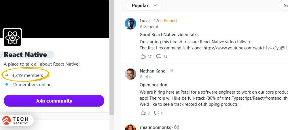 React Native Community's Page