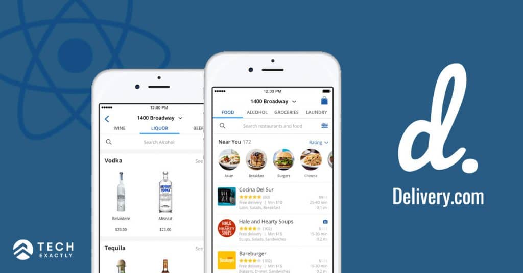 Delivery.com - A popular React Native app
