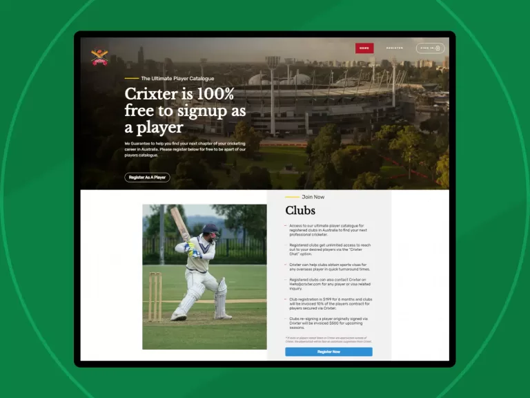 We Upgraded A ReactJS Website to Help Australian Cricket Clubs Locate Quality Players on Demand