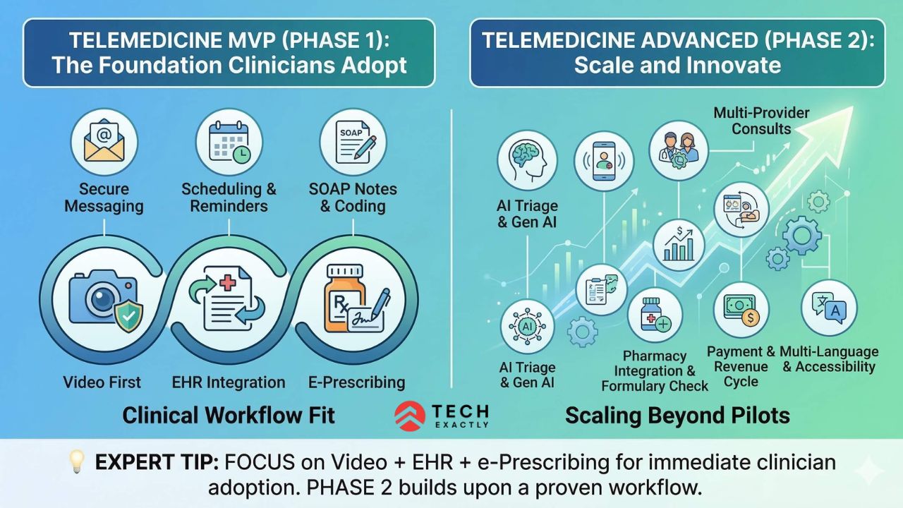 Core Features of a Telemedicine App That Clinicians Actually Adopt