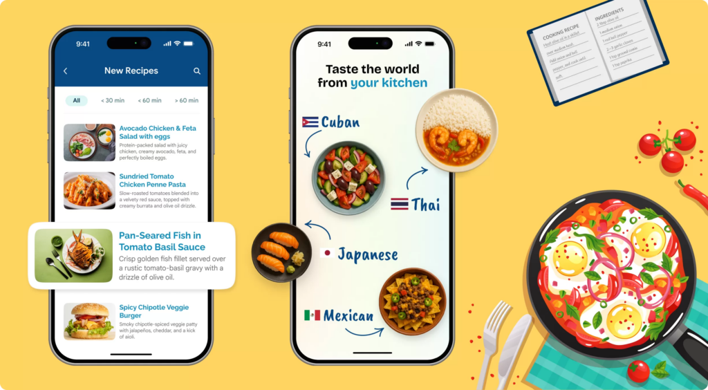 Recipe mobile app development